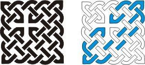 5 by 5 knot, with 4 breaks (a) 5 by 5 knot, with 4 breaks (a)