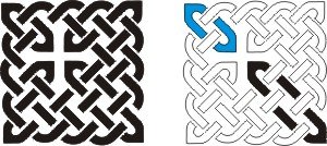 5 by 5 knot, with 4 breaks (c) 5 by 5 knot, with 4 breaks (c)
