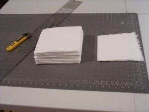 Stacked muslin squares Stacked muslin squares