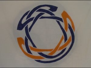 Orange and Blue Celtic knot