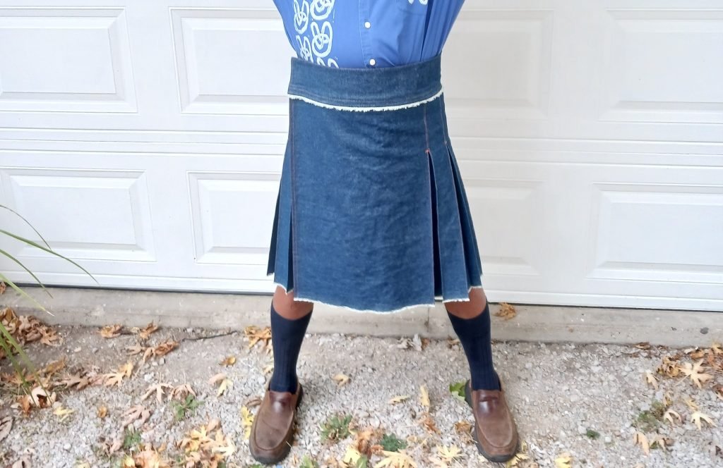Denim kilt
