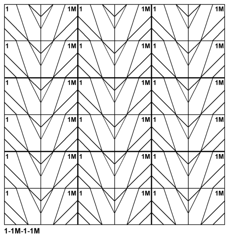 Tessellation pattern 1-1M-1-1M