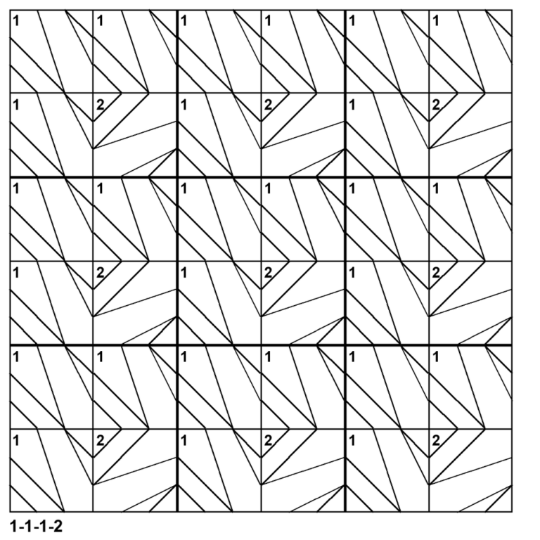 Tessellation pattern 1-1-1-2
