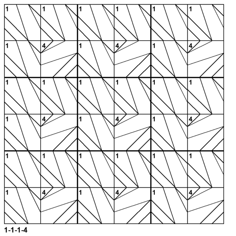 Tessellation pattern 1-1-1-4