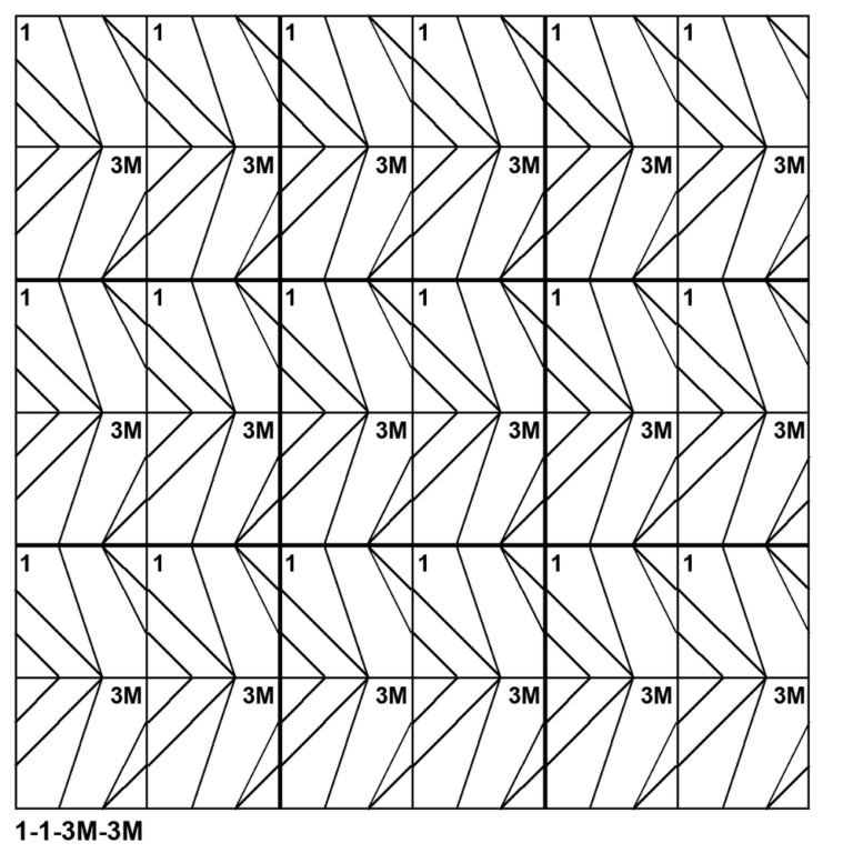 Tessellation pattern 1-1-3M-3M