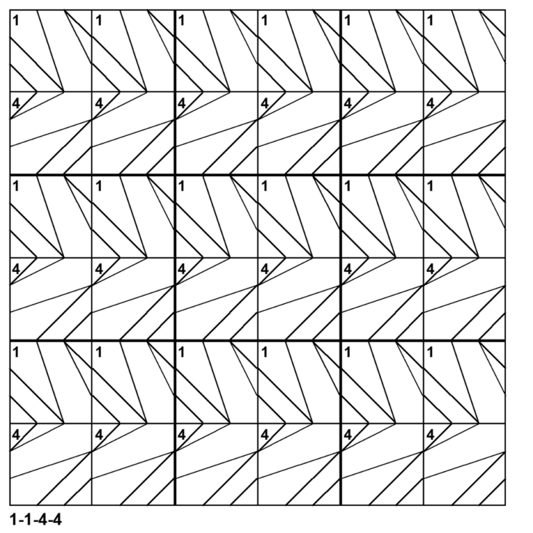 Tessellation pattern 1-1-4-4
