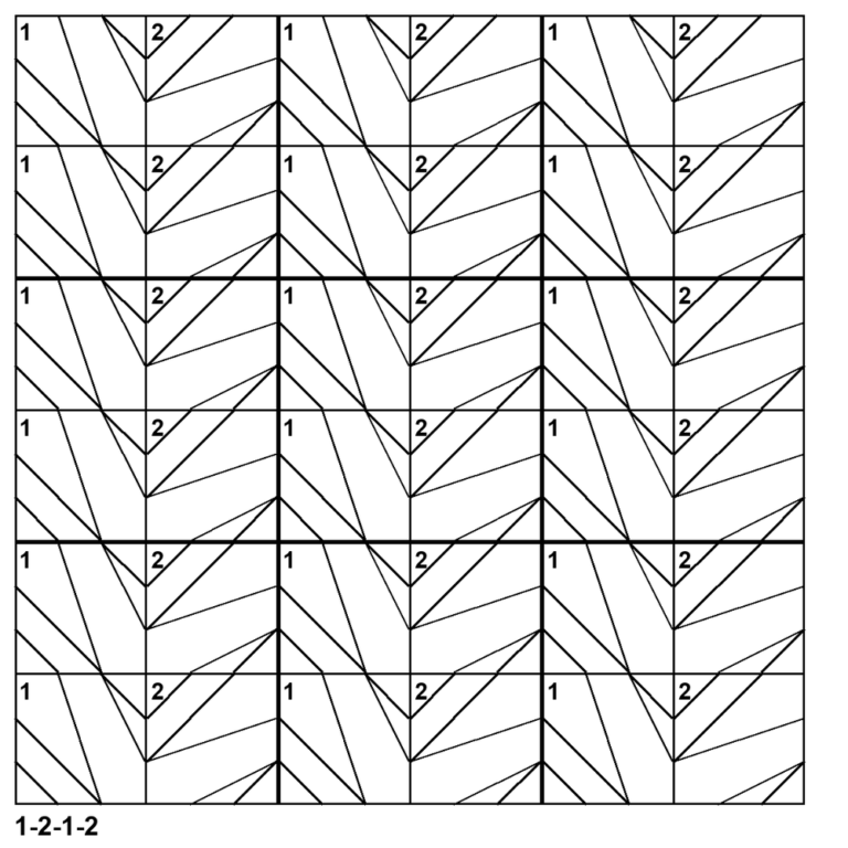 Tessellation pattern 1-2-1-2