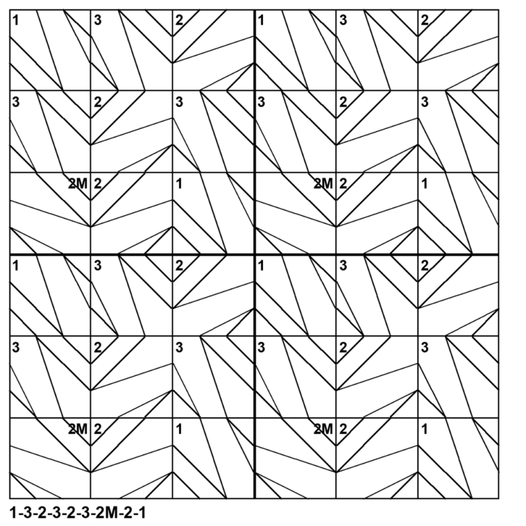 Shape Puzzle: 1-3-2-3-2-3-2M-2-1